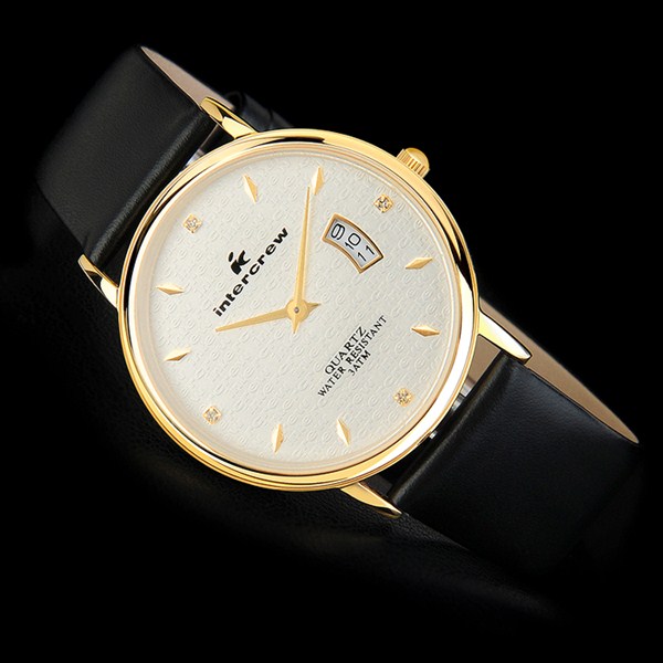 批发定制IC3765男士超薄皮带手表，不锈钢表壳石英表--天泽时手表代工厂家